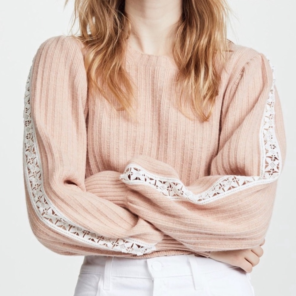 See by Chloe Rose Knitted Lace Sweater Size Small